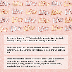 24 шт. 2-х цветные подвески из нержавеющей стали 304 STAS-UN0028-78