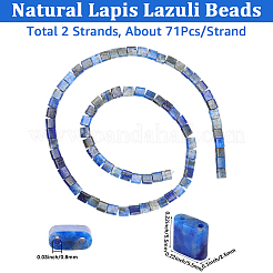 2 нити натуральных бусин из лазурита&nbsp;G-PA0001-71