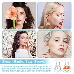 Наборы для самостоятельного изготовления подвесных сережек из нержавеющей стали в форме купола DIY-AN0001-09P