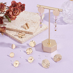 12 шт. 6 стильные латунные серьги-гвоздики KK-AR0004-01