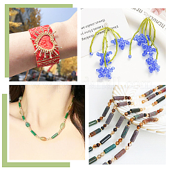 1496 шт. 8-х цветные граненые стеклянные бусины-рондели GLAA-HY0001-27