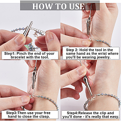 6 шт. 3-х цветные железные зажимы-крокодилы AJEW-SC0002-27