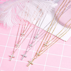 Трехъярусные ожерелья из стерлингового серебра 925 пробы с родиевым покрытием JN743A