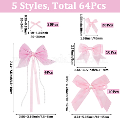 64 шт. 5 стиля полиэстеровый бант украшения аксессуары&nbsp;DIY-SP0004-75
