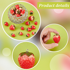 30шт 3 стиля непрозрачные подвески из смолы RESI-PH0002-06