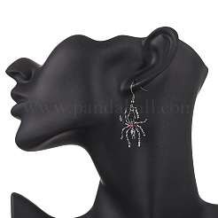 Серьги-пауки из сплава со стразами EJEW-JE06655-01