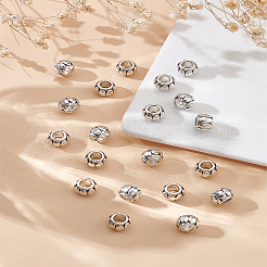 20 шт. европейские бусины из сплава в тибетском стиле&nbsp;FIND-LP0002-05