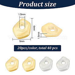 40шт 2 цвета латунные дистанционные бусины&nbsp;KK-BC0012-75