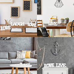 Мдф доска буквы для украшения дома партии стены DJEW-CN0001-05