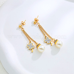 Клевер из нержавеющей стали с круглыми подвесками-серьгами LR7159