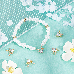 10 шт. Рождественские латунные подвески с микропаве из кубического циркония KK-BBC0005-31