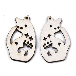 Незаконченные подвески из натурального тополя WOOD-N006-68