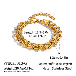 Браслеты-цепочки в форме треугольника и V-образного звена из нержавеющей стали 304 в винтажном стиле для женщин&nbsp;JI3504-3