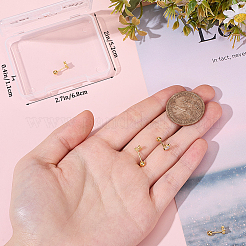 2 пара 925 серег-цветка из стерлингового серебра с микропаве из прозрачных кубических цирконий в форме хряща EJEW-BBC0001-57G