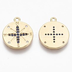 Латунные микро проложить кубического циркония подвески&nbsp;KK-R130-012G-NF