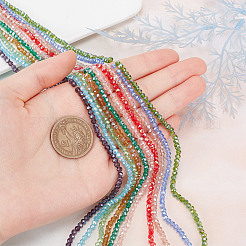 10 нить гальваника стеклянные бусины нити&nbsp;EGLA-HY0001-09