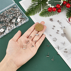 160 шт. 8 стиля сережек-гвоздиков из нержавеющей стали 304 STAS-DC0014-79