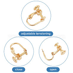 Латунные клипсы серьги KK-BBC0003-38