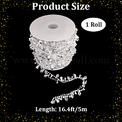 1 рулон цепочек из бусин ручной работы из смолы в форме капли&nbsp;DIY-CN0003-52A