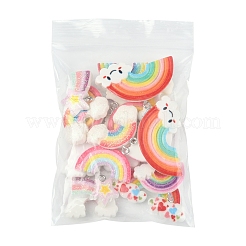 18 шт. 9 цвета непрозрачные подвески из смолы RESI-FS0001-90