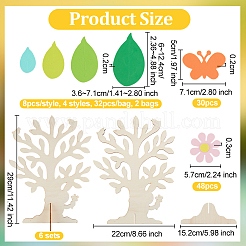4 пакетик набор наклеек из вспененного eva в виде бабочки DIY-OC0010-71