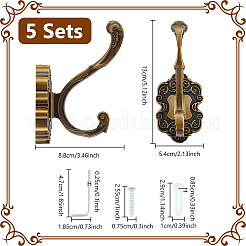 Крюк вешалки сплава стены&nbsp;AJEW-WH0270-980