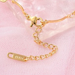 Браслеты с подвесками из нержавеющей стали 304 для женщин BJEW-S157-07G-H