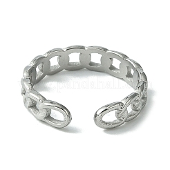 Открытое кольцо-манжета из нержавеющей стали марки 304 RJEW-L110-031P