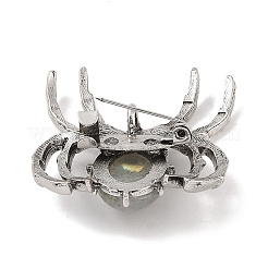 Броши из натурального лабрадорита G-A224-01AS-08