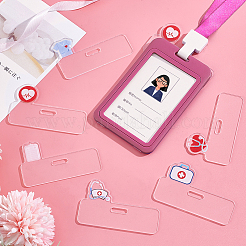 24 шт. прямоугольные прозрачные держатели для значков на тему медсестры DIY-PH0031-92