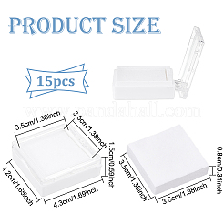 Прозрачные акриловые свободные коробки для демонстрации алмазов CON-WH0088-21