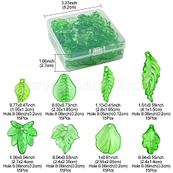 120шт 8 стиля прозрачные акриловые подвески&nbsp;OACR-FS0001-71