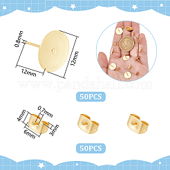 50 шт. фурнитура для сережек-гвоздиков из нержавеющей стали 304 STAS-UN0059-21A