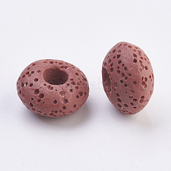 Европейские бусины из натуральной лавы&nbsp;G-E477-A02