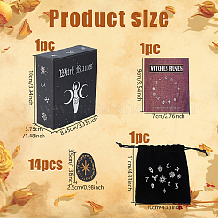 Деревянные ведьмовские руны AJEW-DC0002-03