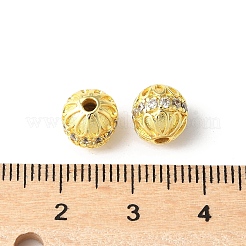 Латунные микро проложить кубического циркония бусы KK-U067-06G-02