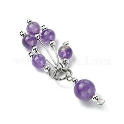 Натуральный аметист круглая кисточка большие подвески&nbsp;PALLOY-JF03281-05