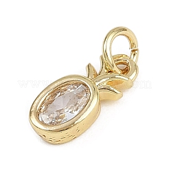 Фрукты латунные микропаве кубические циркониевые подвески&nbsp;KK-Z123-21G-01