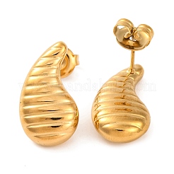 Серьги-гвоздики из нержавеющей стали 304 с ионным покрытием (IP) EJEW-G395-29G