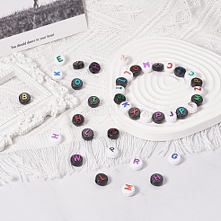 180шт 10 стильные непрозрачные черные акриловые бусины&nbsp;MACR-YW0001-53