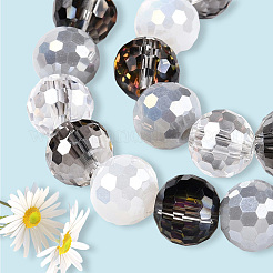 4 нити гальванизированные стеклянные бусины нити&nbsp;GLAA-PA0001-09B