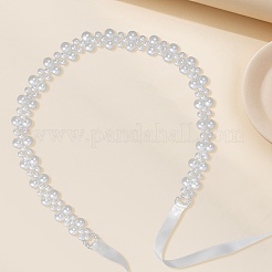 АБС-пластиковый жемчужный свадебный пояс для свадебного платья&nbsp;AJEW-WH20077-017