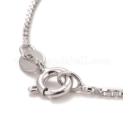 Антикоррозийное 925 стерлинговое серебряное ожерелье-цепочка для женщин NJEW-M190-02A-P