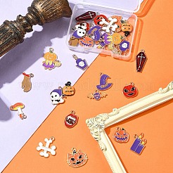 30шт 15 стиля подвески из сплава с эмалью&nbsp;ENAM-FS0001-90