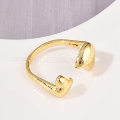 Латунные манжеты для женщин RJEW-L132-07G