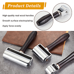 3 шт. 3 стиля дерево с железной кожей клеевые края ламинирующий валик TOOL-OC0001-78