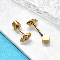 Серьги-гвоздики из нержавеющей стали 304 с ионным покрытием (IP) в форме моркови EJEW-A118-20G-02