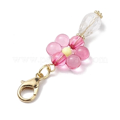 Цветочные акриловые подвесные украшения HJEW-JM01879