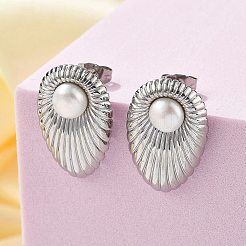 Серьги-гвоздики из нержавеющей стали 304&nbsp;EJEW-S246-02P