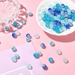100шт прозрачные стеклянные бусины нити&nbsp;GLAA-CJ0002-06